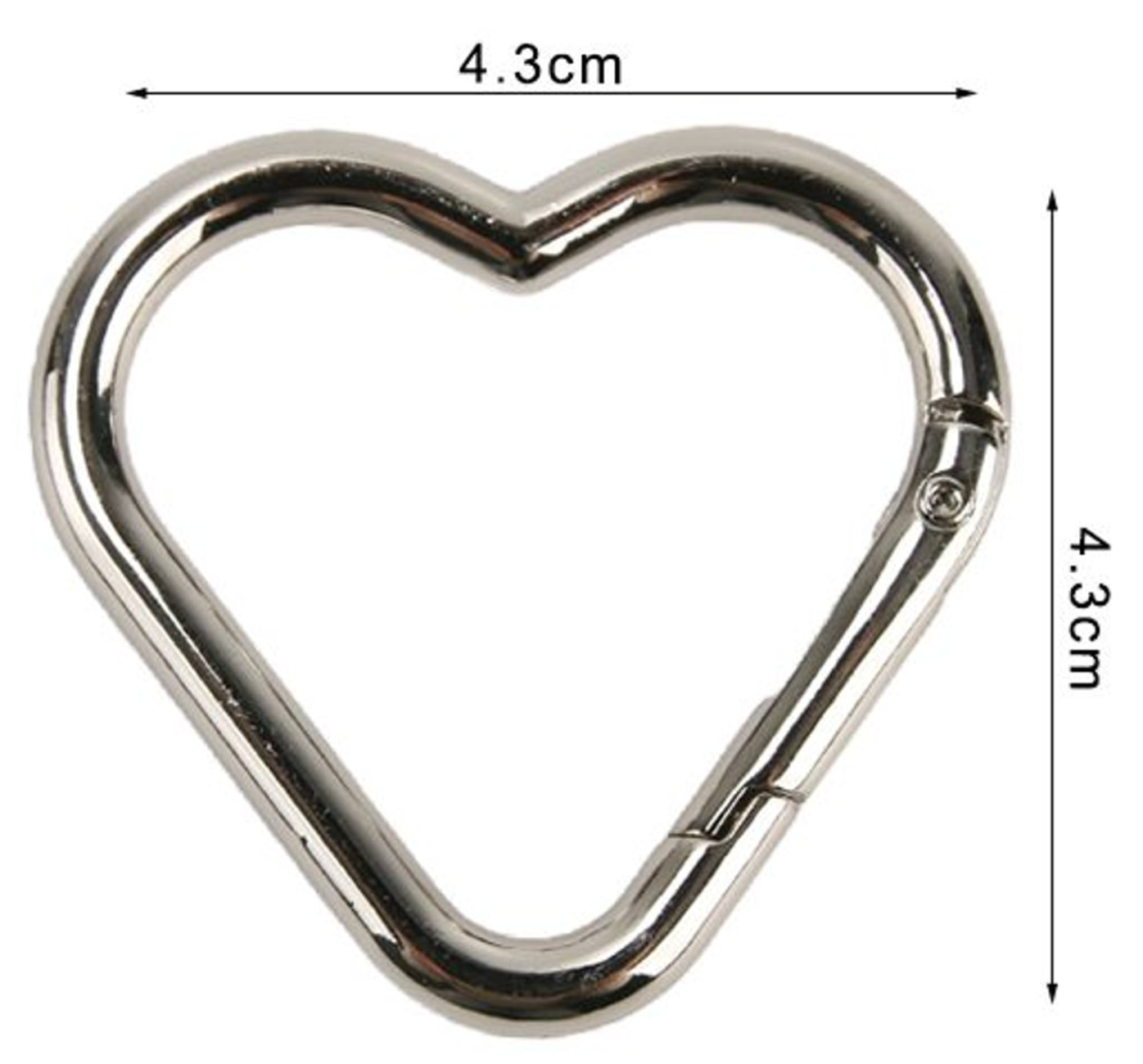 Moschettone Cuore per Borse – Oro e Argento 1pz