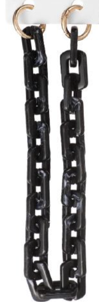 Catena Slim Glam in Resina 40 cm – Maglie Rettangolari Effetto Marmo con Anelli Metallici per Borse 844783