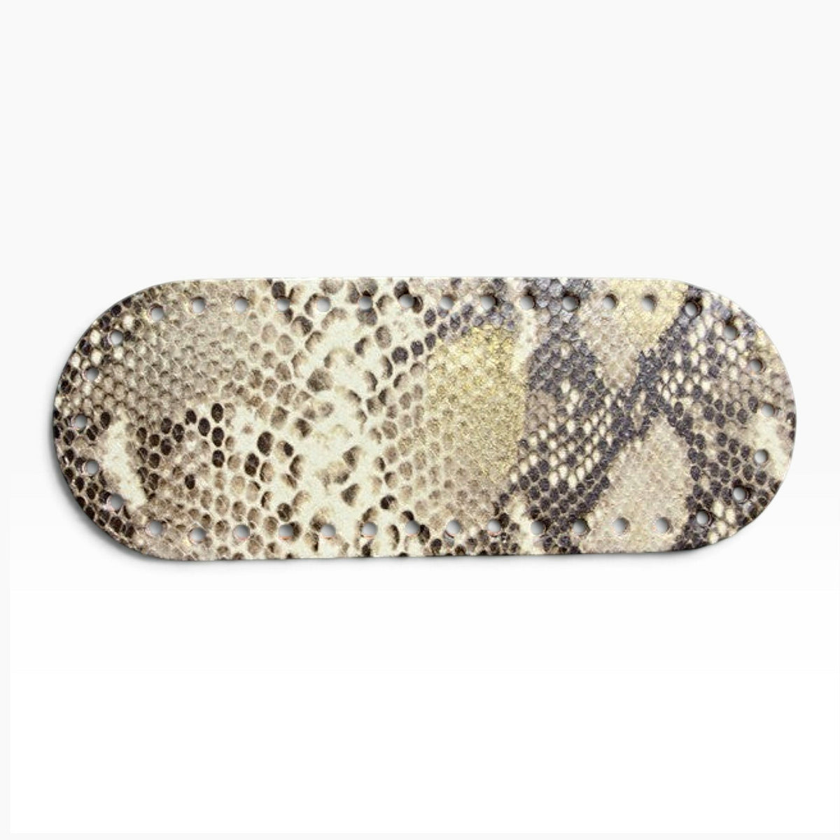 Fondo ovale preforato per borse 22x8 cm effetto cocco, pitonate, animalier e fantasie decorative