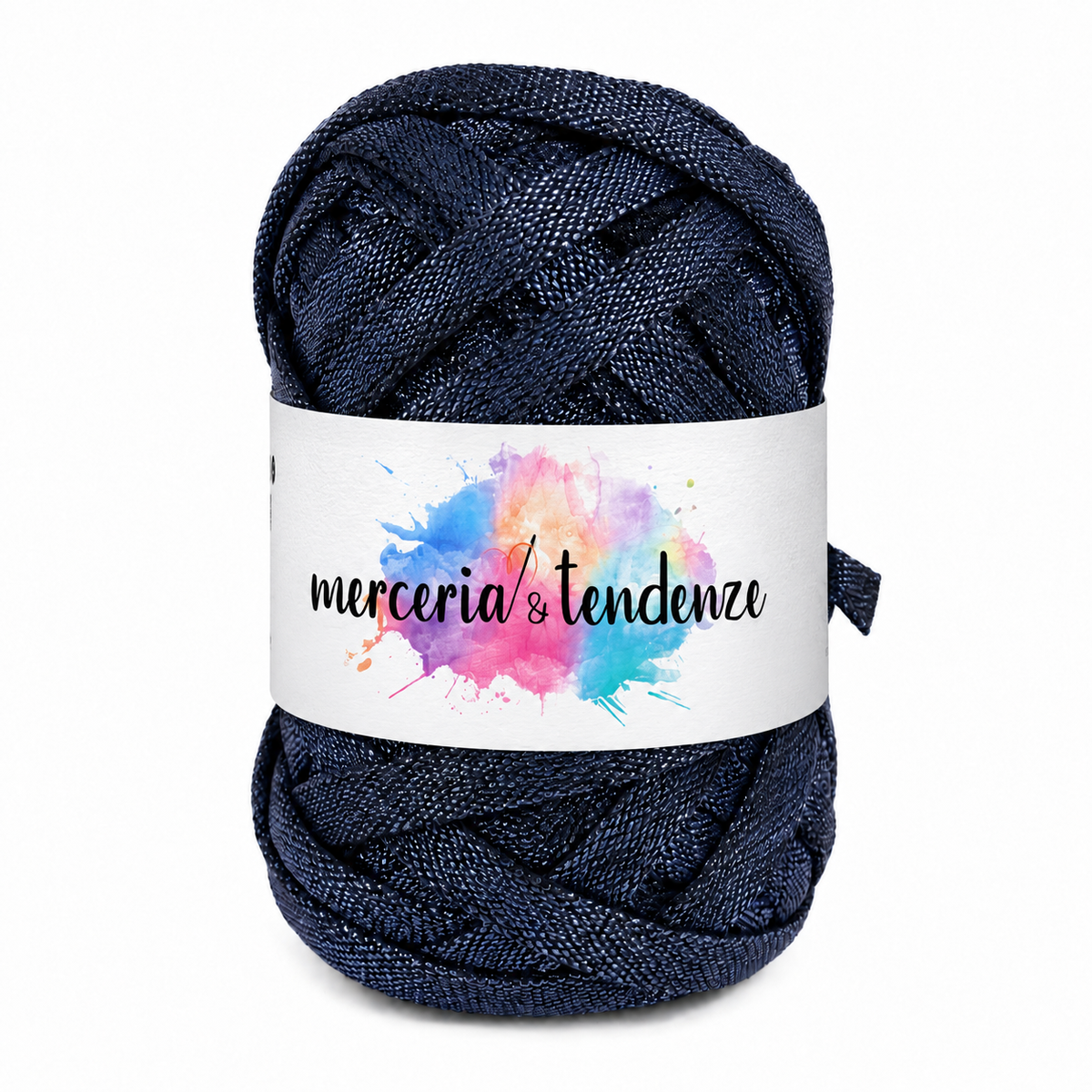 Fettuccia Chic Blu Notte 17735-16 con etichetta Merceria & Tendenze acquerello