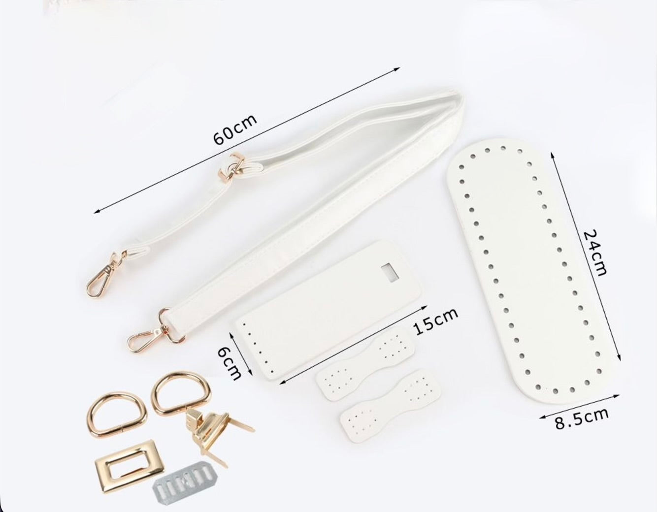 Kit Accessori per Borse Handmade con Fondo, Tracolla e Chiusura – Vari Modelli e Colori