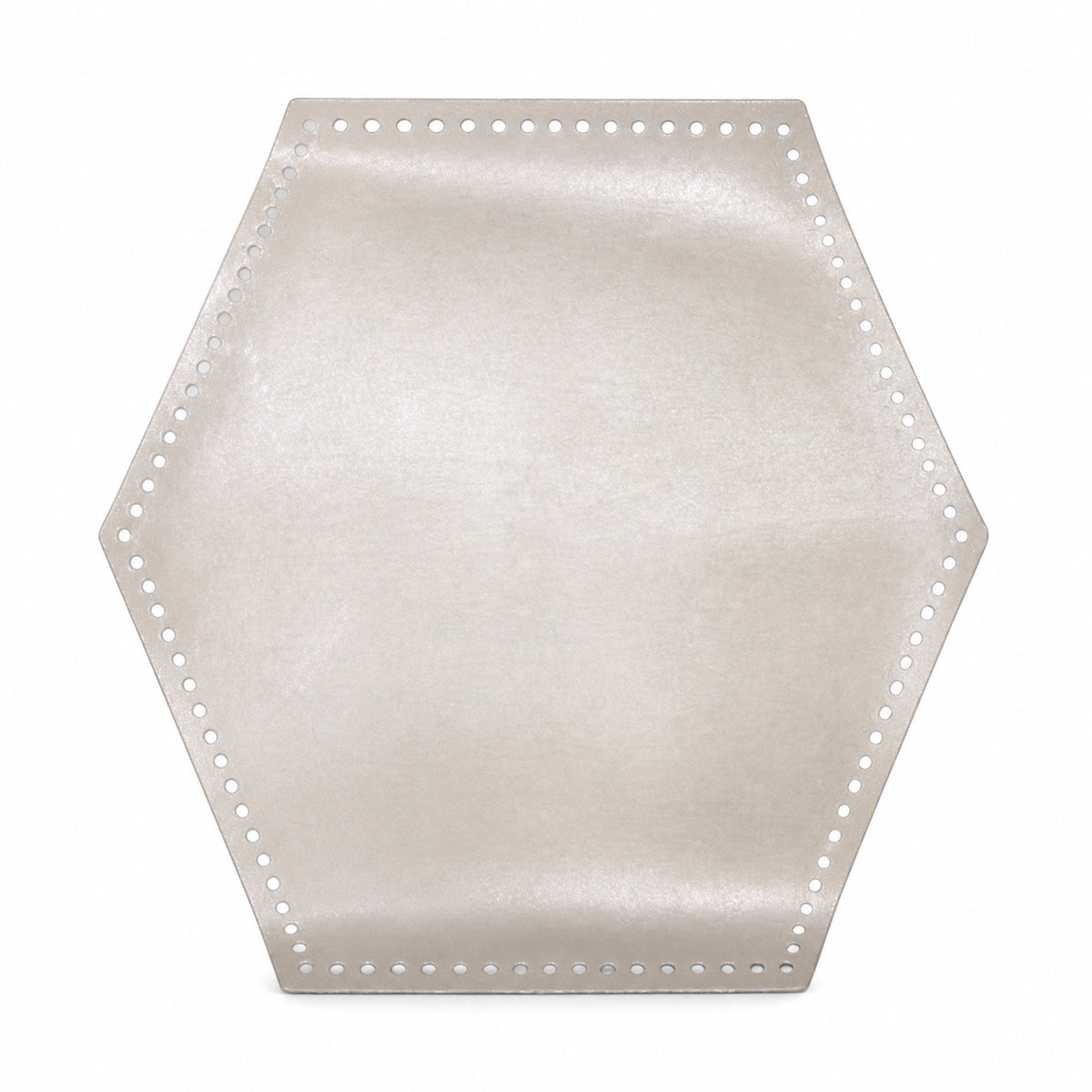 Pannello Esagonale in Vera Pelle Preforato per Borse Handmade 29cmx26cm