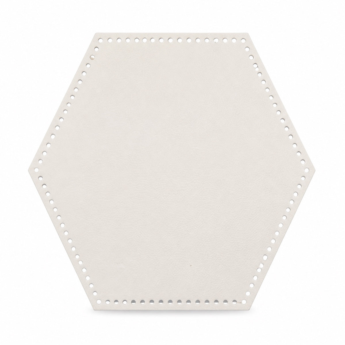 Pannello Esagonale in Vera Pelle Preforato per Borse Handmade 29cmx26cm