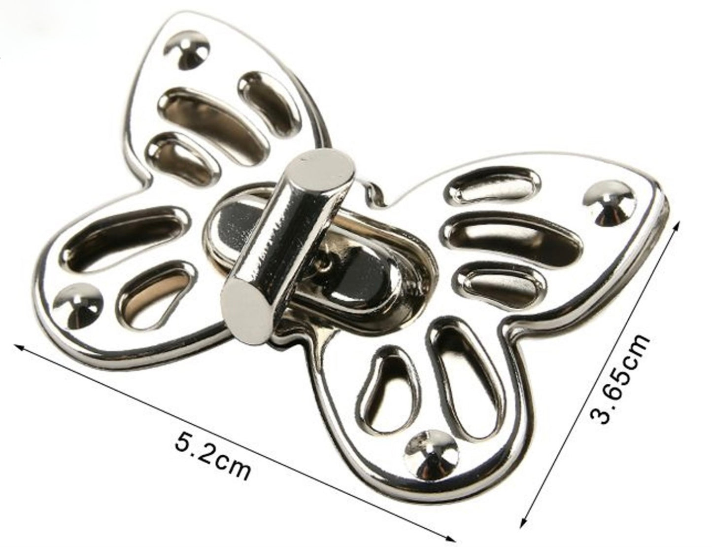 Chiusura Farfalla a Girello per Borse Handmade – Chiusura Metallica Decorativa Oro o Argento