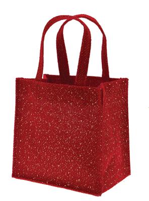 Borsa Juta Lurex Colore Rosso