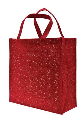 Borsa Juta Lurex Colore Rosso