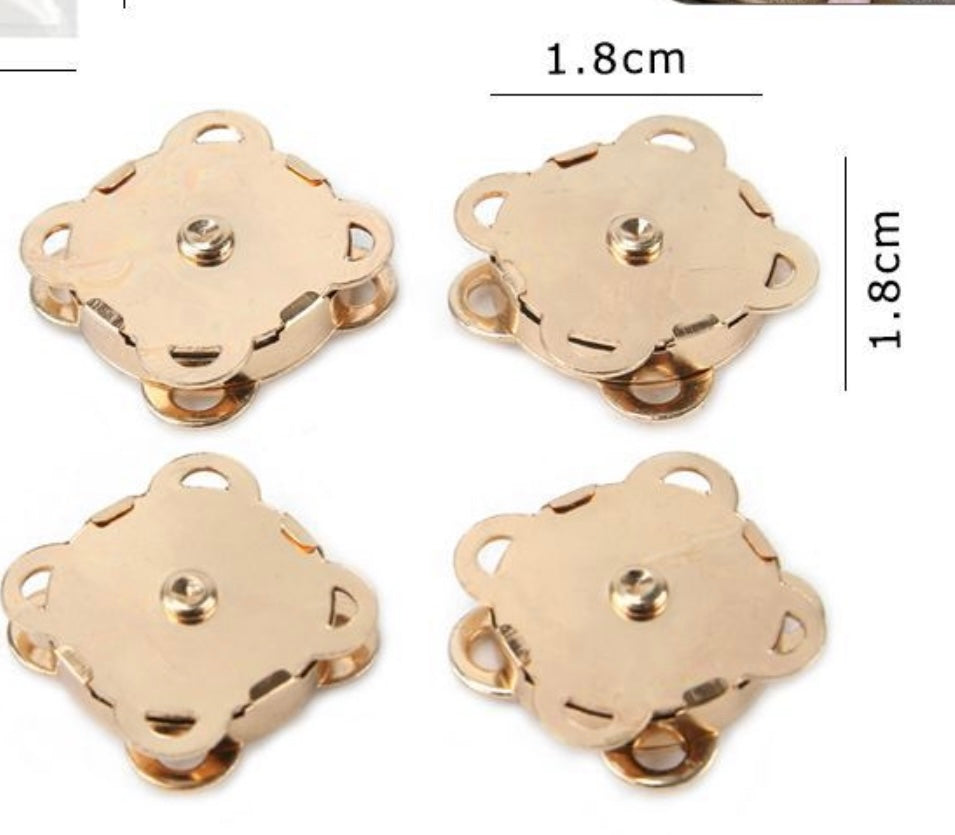 Chiusura Magnetica  per Borse Handmade – Bottone Calamita in Metallo 4pz
