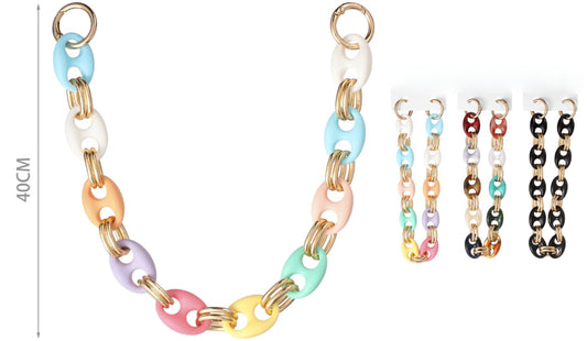 Catena per Borsa in Resina 40 cm con Anelli Oro 844776