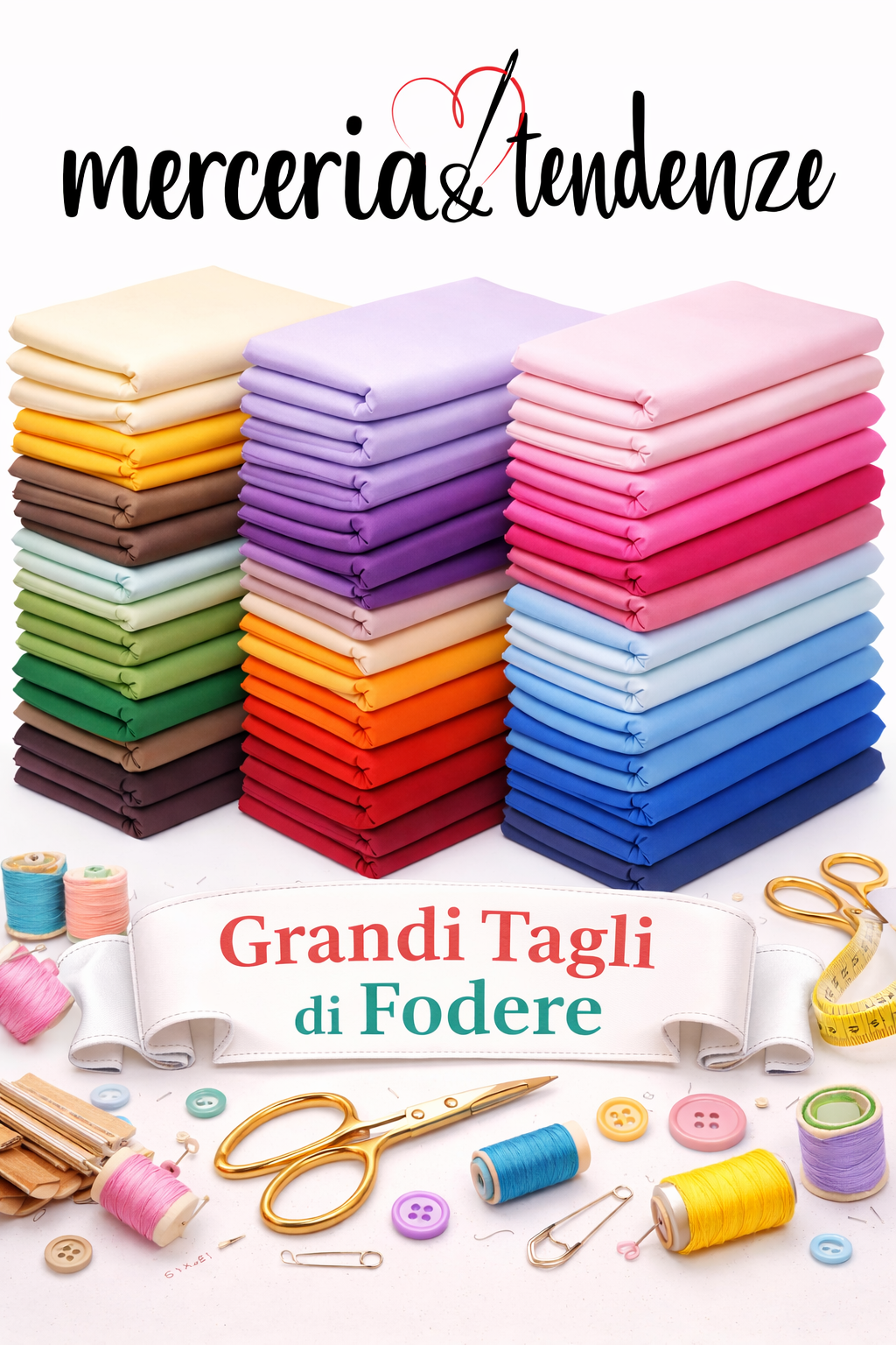 Mix di fodere 50*140  con  5 colori