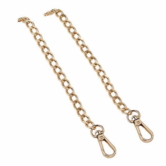 Catena Tracolla per Borse con Moschettoni – Oro e Argento – 40/60/120 cm