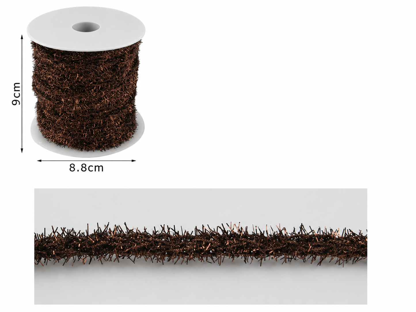 Cordino Tinsel Brillante 68,4g – Filato Lurex Decorativo 18m per Accessori, Rifiniture e Progetti Handmade
