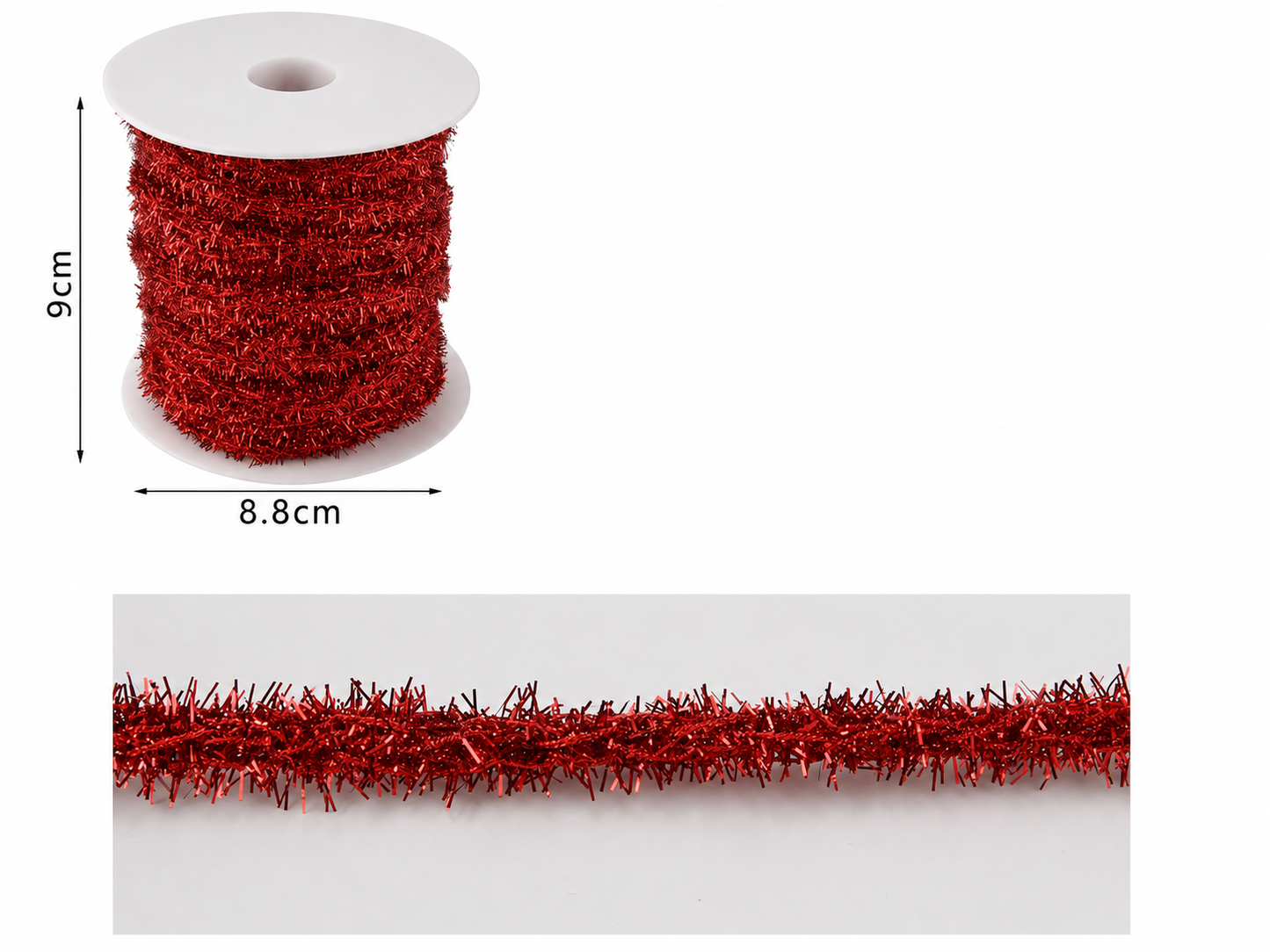 Cordino Tinsel Brillante 68,4g – Filato Lurex Decorativo 18m per Accessori, Rifiniture e Progetti Handmade