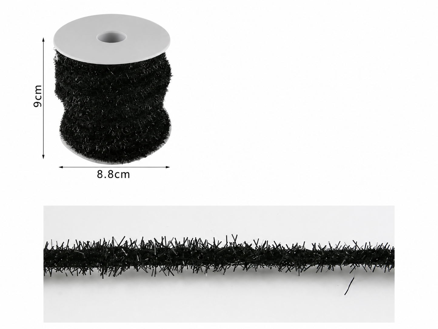 Cordino Tinsel Brillante 68,4g – Filato Lurex Decorativo 18m per Accessori, Rifiniture e Progetti Handmade