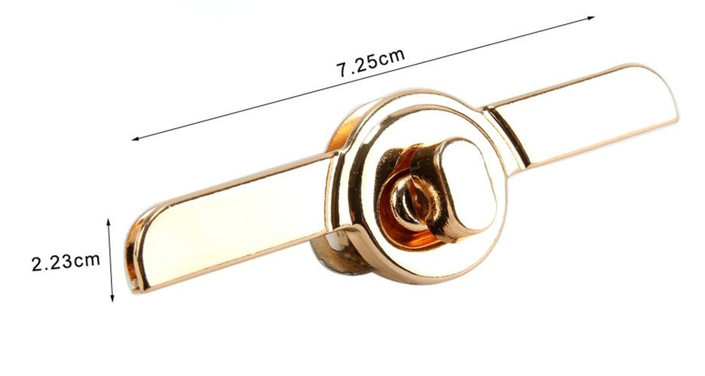 Chiusura a Girello con Barra Metallica per Borse Handmade – Finitura Oro o Argento con Viti Incluse