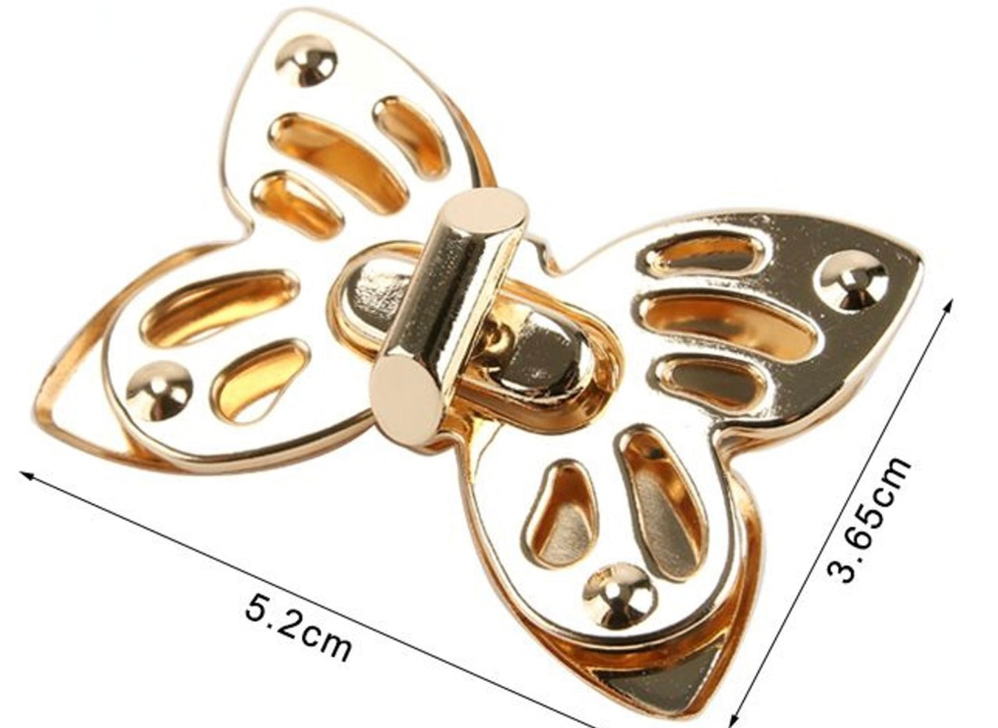 Chiusura Farfalla a Girello per Borse Handmade – Chiusura Metallica Decorativa Oro o Argento
