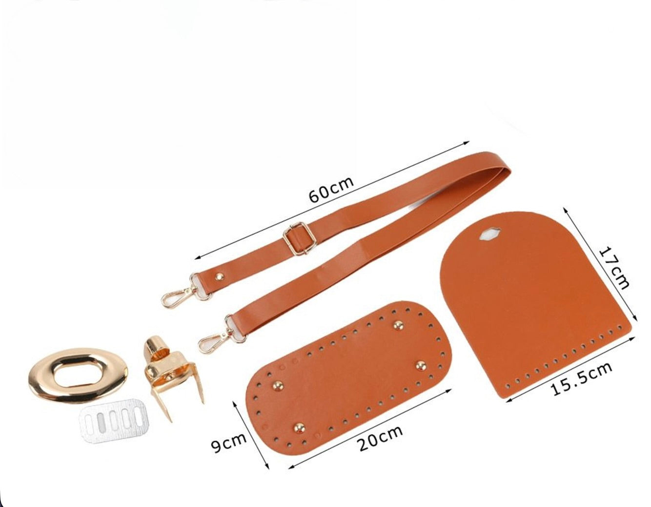 Kit Accessori per Borse Handmade con Fondo, Tracolla e Chiusura – Vari Modelli e Colori