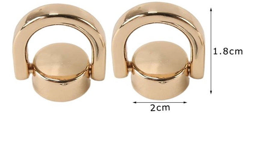 Set 2 Attacchi ad Anello per Manici e Tracolle Borsa con Vite – Oro o Argento