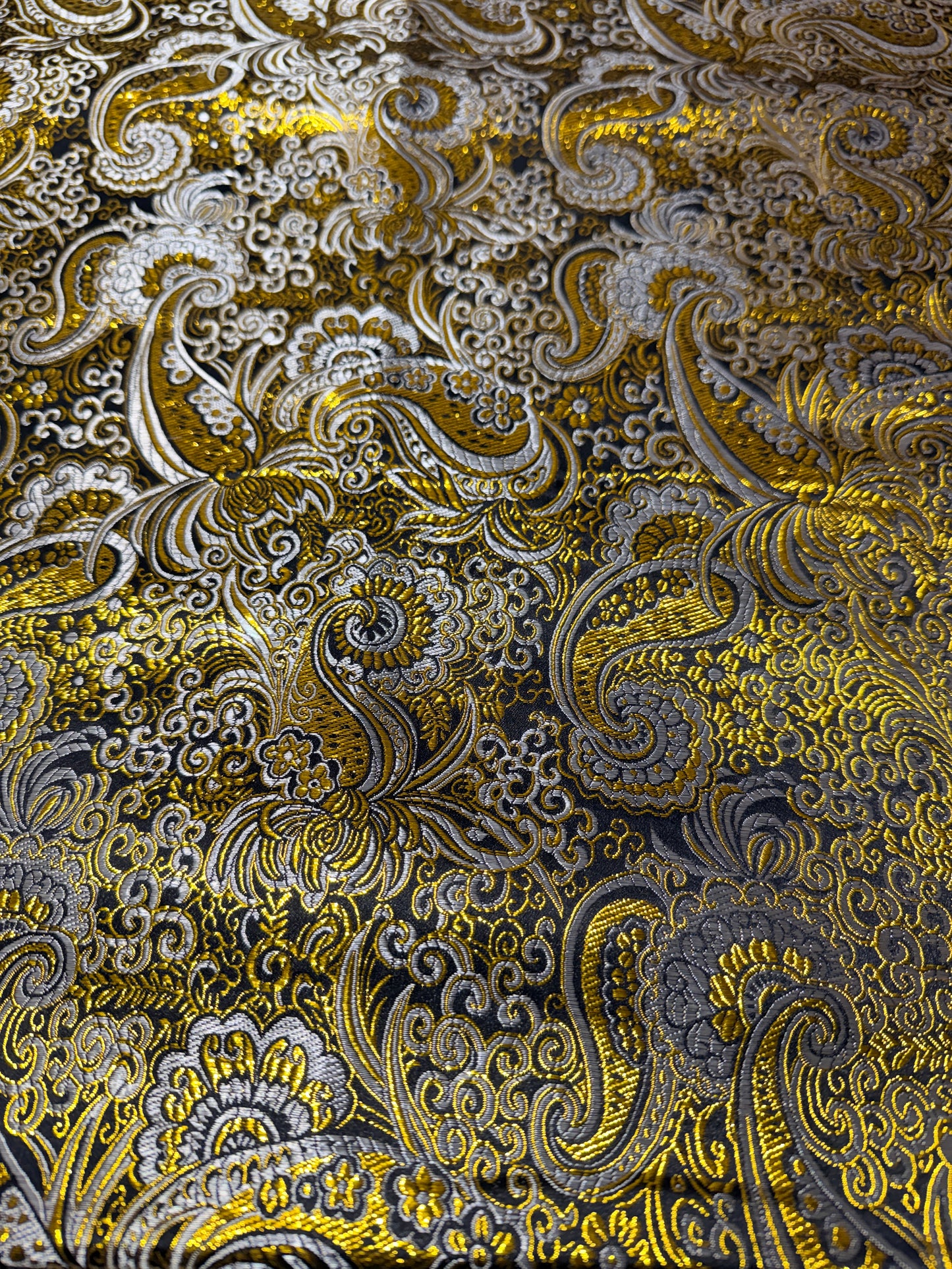 Tessuto Damascato con Effetto Lurex 50*70
