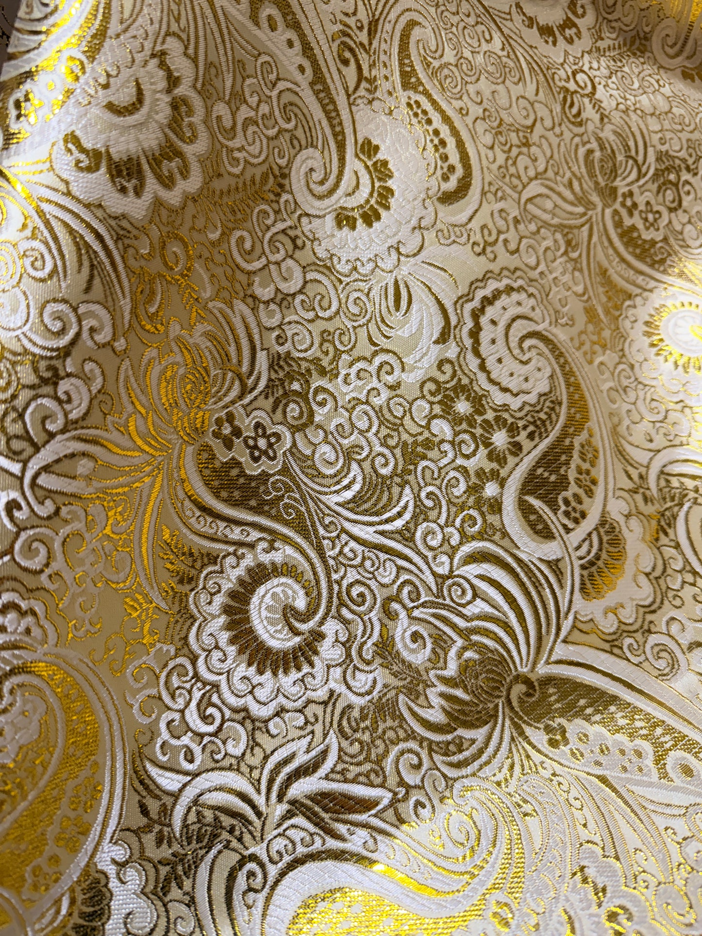 Tessuto Damascato con Effetto Lurex 50*70