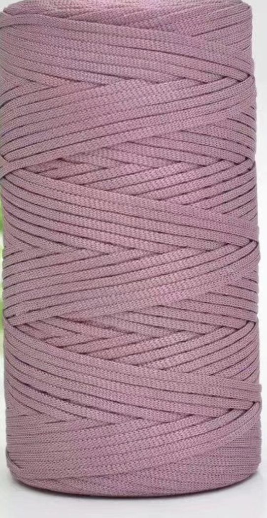 Cordino Piatto Lucido 3 mm in Poliestere per Borse all’Uncinetto – 260 g 230 m