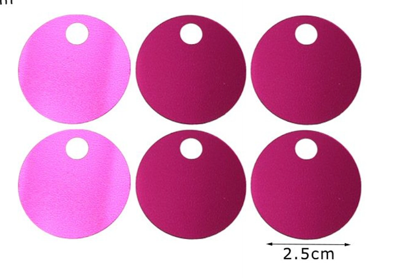 Paillettes  Rotonde 2,5 cm  15GR con foro 5mm