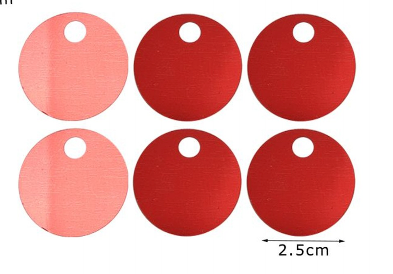 Paillettes  Rotonde 2,5 cm  15GR con foro 5mm