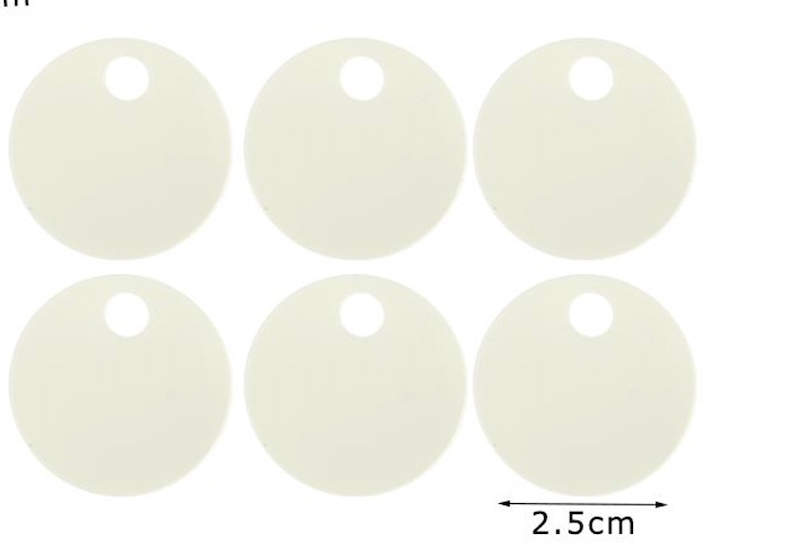 Paillettes  Rotonde 2,5 cm  15GR con foro 5mm