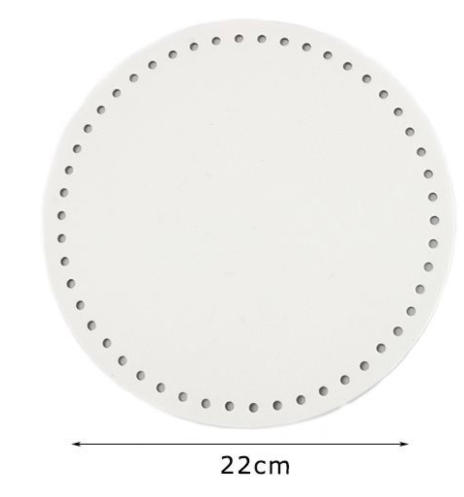 Fondo Tondo Rigido Preforato 22 cm per Borse Handmade