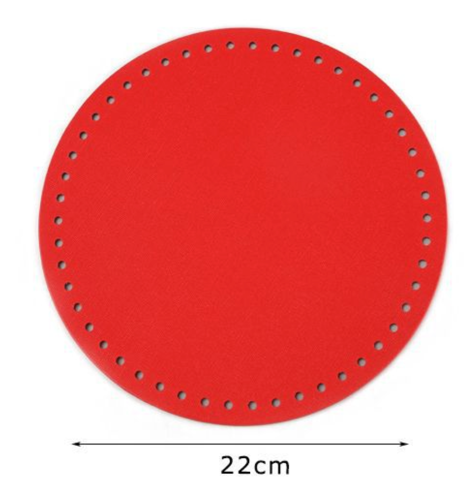 Fondo Tondo Rigido Preforato 22 cm per Borse Handmade