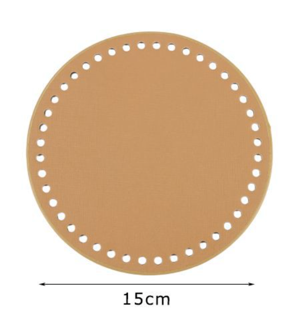 Fondo Tondo Rigido Preforato 15 cm per Borse Handmade