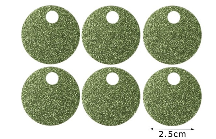 Paillettes Glitterate/brillantinate Maxi Rotonde 2,5 cm con Foro 5mm da 15GR