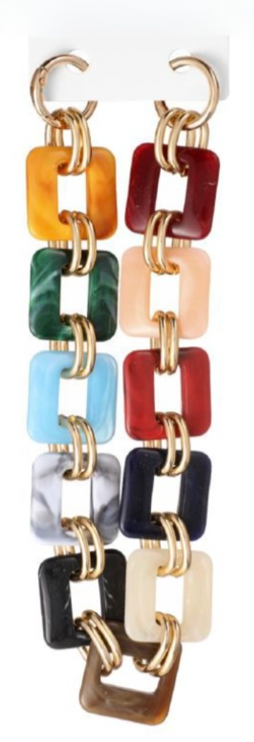 Catena per Borsa 40 cm con Maglie Quadrate Effetto Resina – Manico Decorativo per Borse 844770