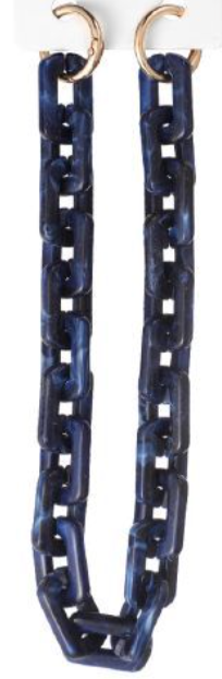 Catena Slim Glam in Resina 40 cm – Maglie Rettangolari Effetto Marmo con Anelli Metallici per Borse 844783