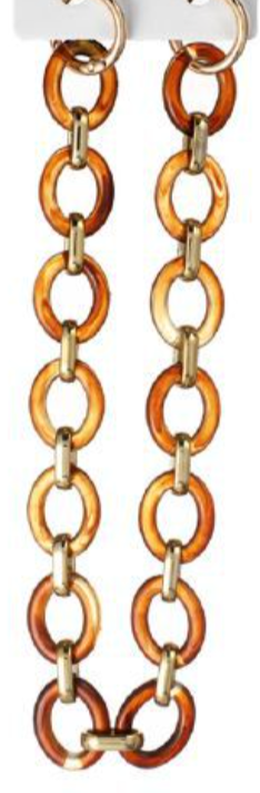 Catena Oval Glam in Resina 40 cm – Maglie Ovali Colorate con Inserti Metallici Oro 844766