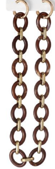 Catena Oval Glam in Resina 40 cm – Maglie Ovali Colorate con Inserti Metallici Oro 844766