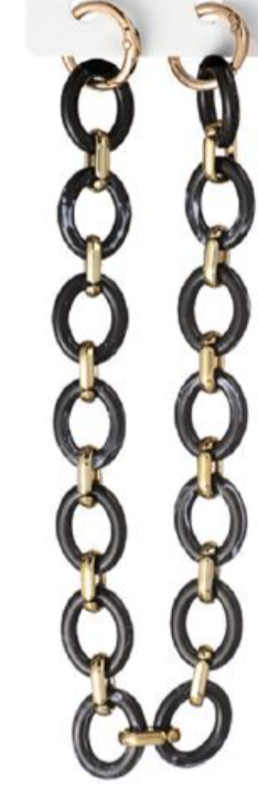 Catena Oval Glam in Resina 40 cm – Maglie Ovali Colorate con Inserti Metallici Oro 844766