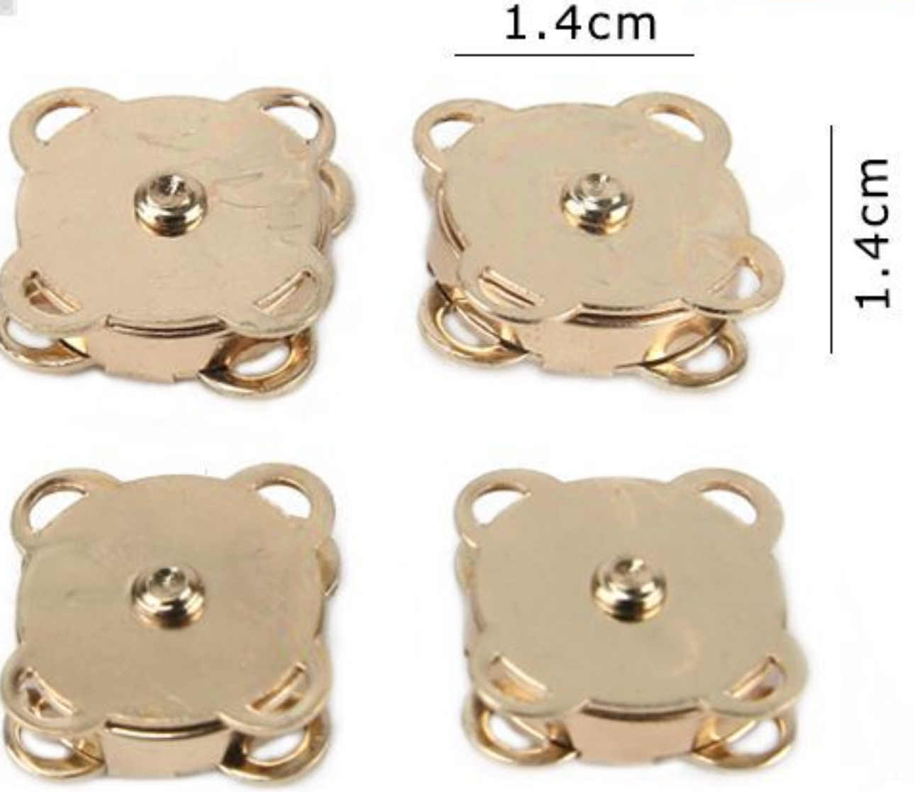 Chiusura Magnetica 14 mm per Borse Handmade – Bottone Calamita in Metallo 4pz