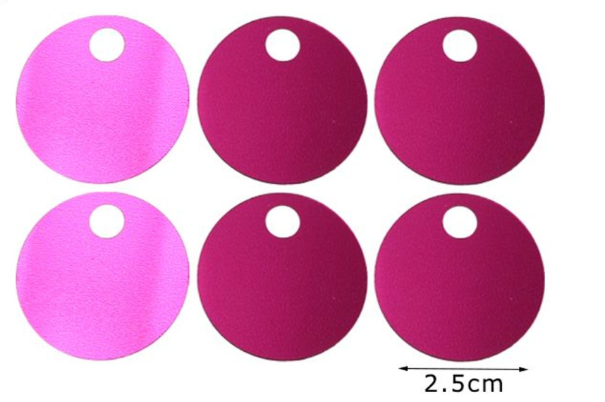 Paillettes  Rotonde 2,5 cm  15GR con foro 5mm