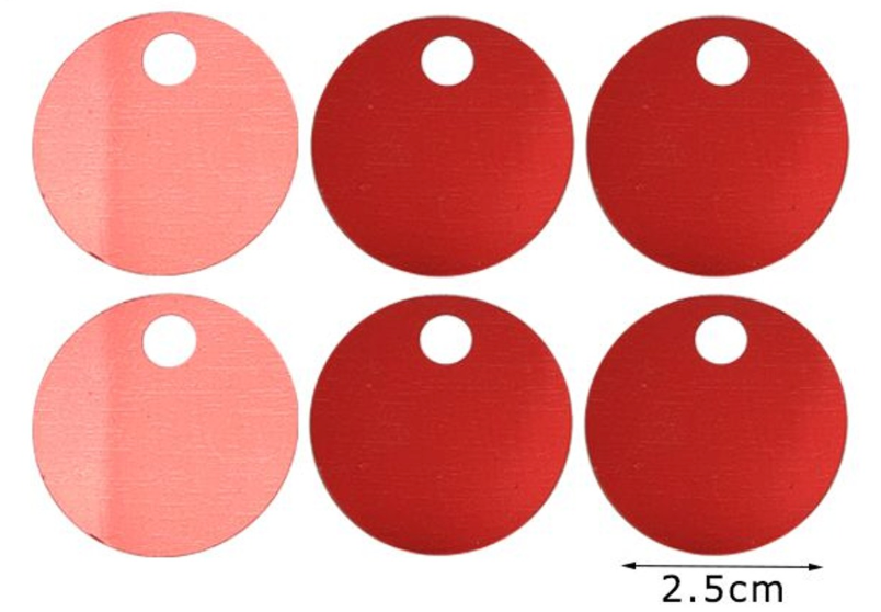 Paillettes  Rotonde 2,5 cm  15GR con foro 5mm