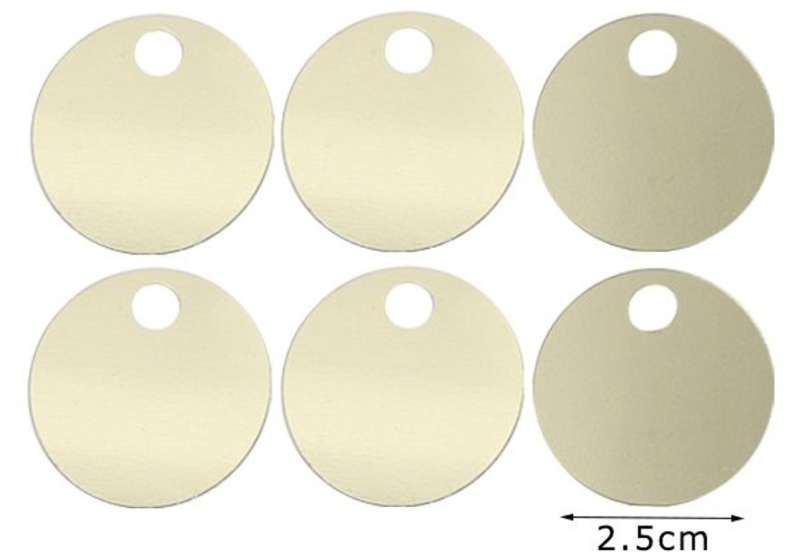 Paillettes  Rotonde 2,5 cm  15GR con foro 5mm