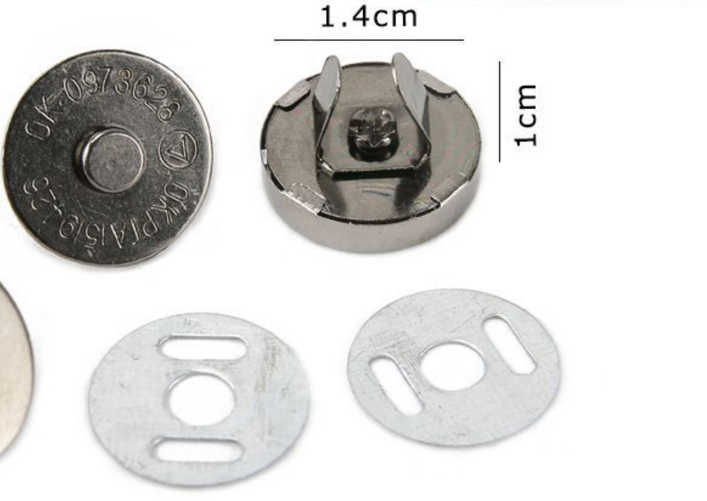 Chiusura Magnetica 14 mm  rotonda per Borse Handmade