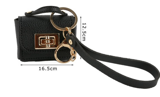 Mini Pochette Portachiavi in Ecopelle – Charm Decorativo per Borse Handmade