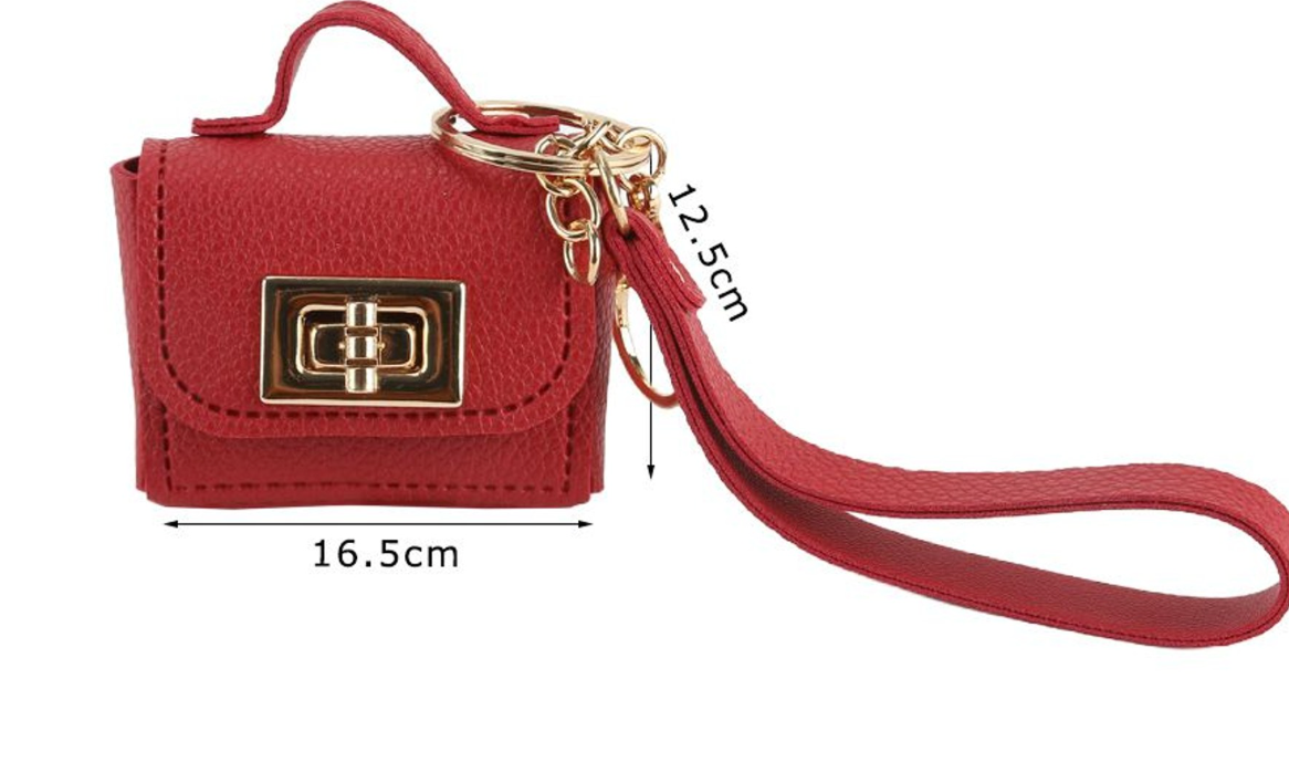 Mini Pochette Portachiavi in Ecopelle – Charm Decorativo per Borse Handmade