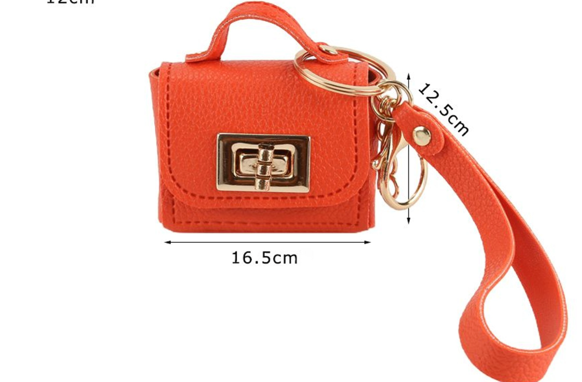 Mini Pochette Portachiavi in Ecopelle – Charm Decorativo per Borse Handmade