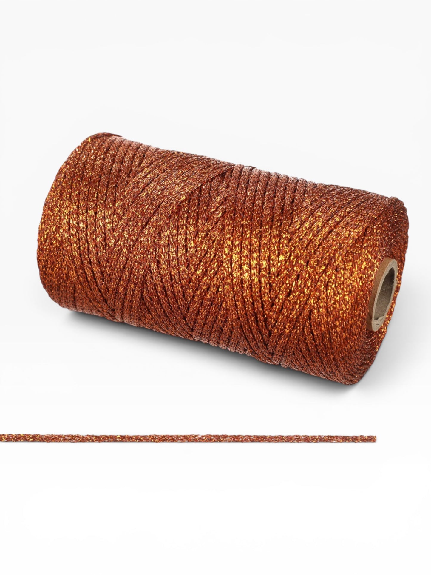Cordino Lurex Brillante 3mm 200g – Filato Metallizzato 240m per Borse, Accessori e Progetti Handmade