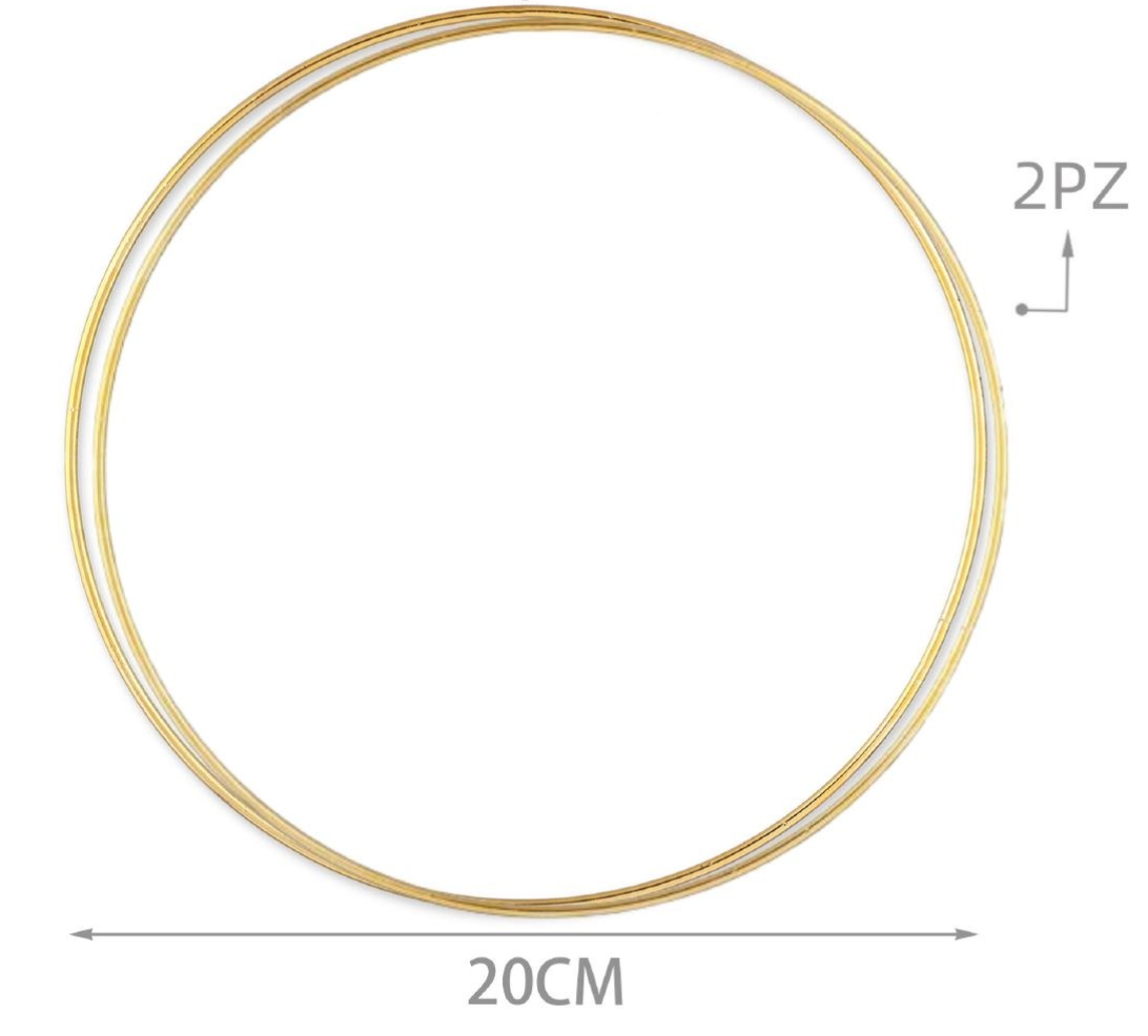 Cerchi in Metallo per Decorazioni e Macramè – Confezione da 2 Pezzi