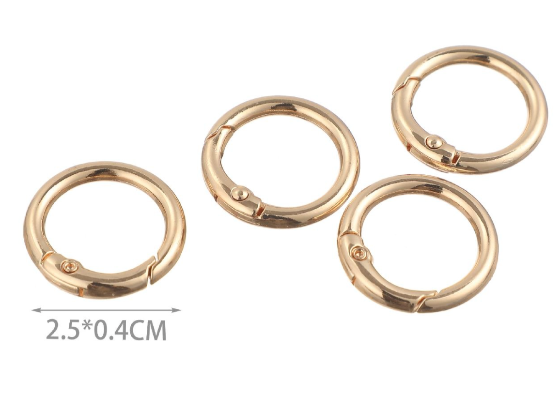 Moschettone Rotondo a Scatto – Anello Apribile per Borse e Accessori
