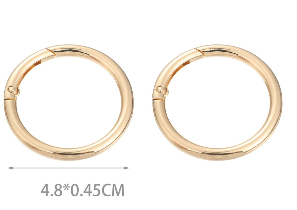 Moschettone Rotondo a Scatto – Anello Apribile per Borse e Accessori
