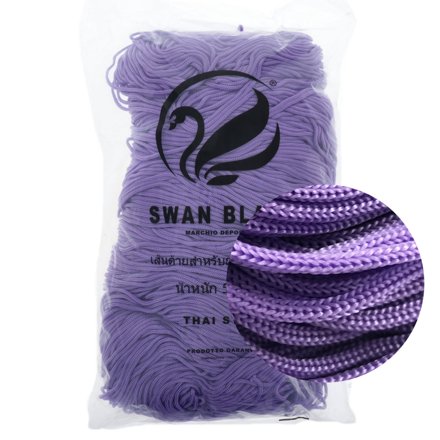 Cordino Swan Black 500g da 2mm