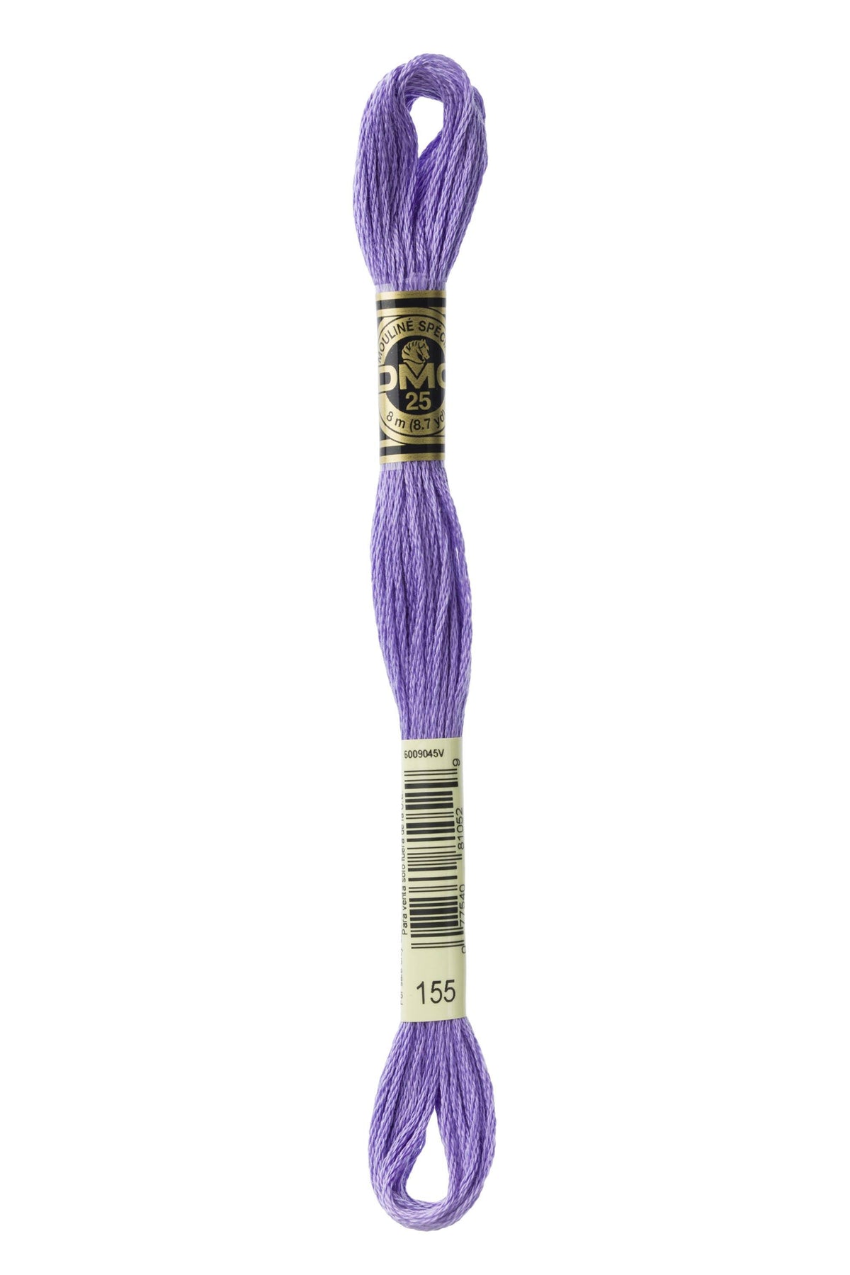 DMC Mouliné Spécial 25, colore 155, matassina da 8 metri, 100% cotone